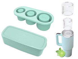 Molde silicona para cubitos x3 redondos lisos termo